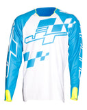 JT Racing USA-Hyperlite Checker Jersey, Cyan/White/Neon Yellow