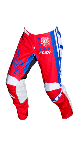 JT RACING USA Flex ExBox Pants, Red/Blue/White