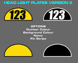 Preston Petty Headlight Number Plates (LED)