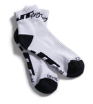 JT Racing-CoolMax Ankle Socks, White/Black