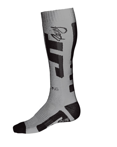 JT Racing-MX CoolMax Race Socks, Grey/Black