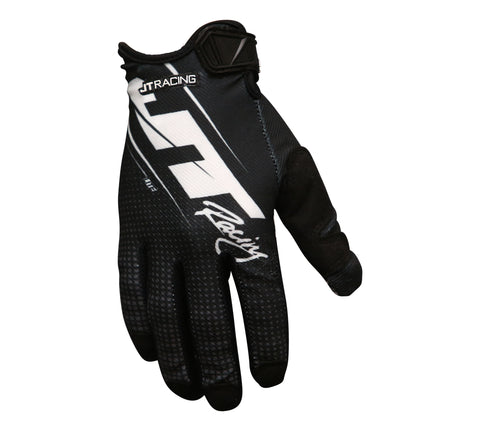 JT Racing USA-Lite Slasher Glove, Black/White