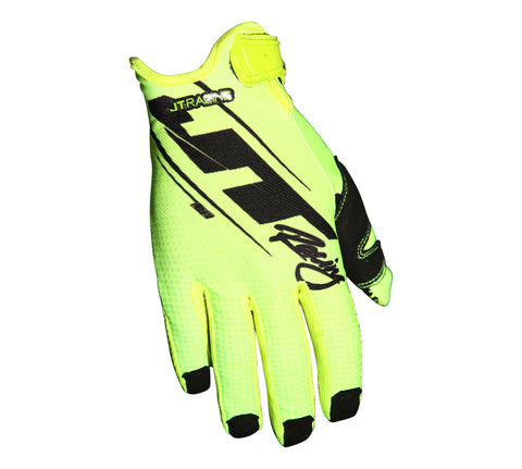 JT Racing USA-Lite16- Slasher Gloves, Neon Yellow