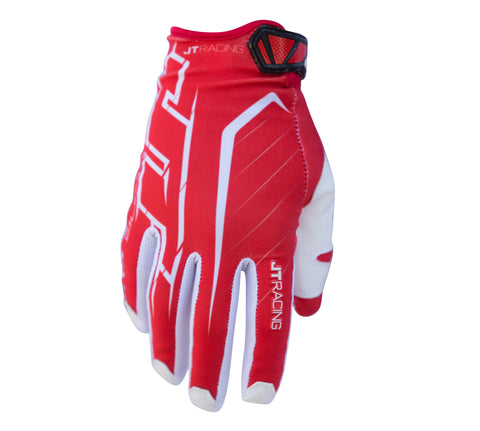 JT Racing USA-Lite Turbo Glove, Red/White