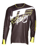 JT Racing USA-Hyperlite Shuffle Jersey, Black/Neon Yellow/White