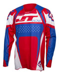 JT RACING USA ProTek Trophy Jersey, Red/Blue/White