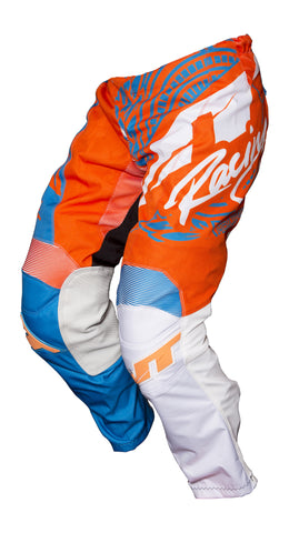 JT RACING USA Flex-Victory Pants, Cyan/Orange
